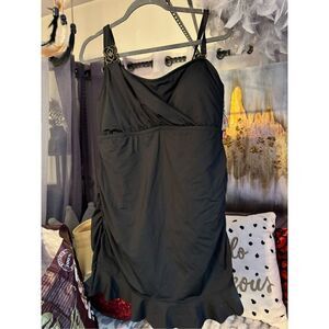 16/18/20 XXL 2xl plus size becca nwt skirted swimdress bathing suit